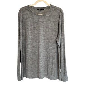 Quince Men’s Merino Wool Baselayer Long Sleeve Tee Shirt Heather Grey XL Casual